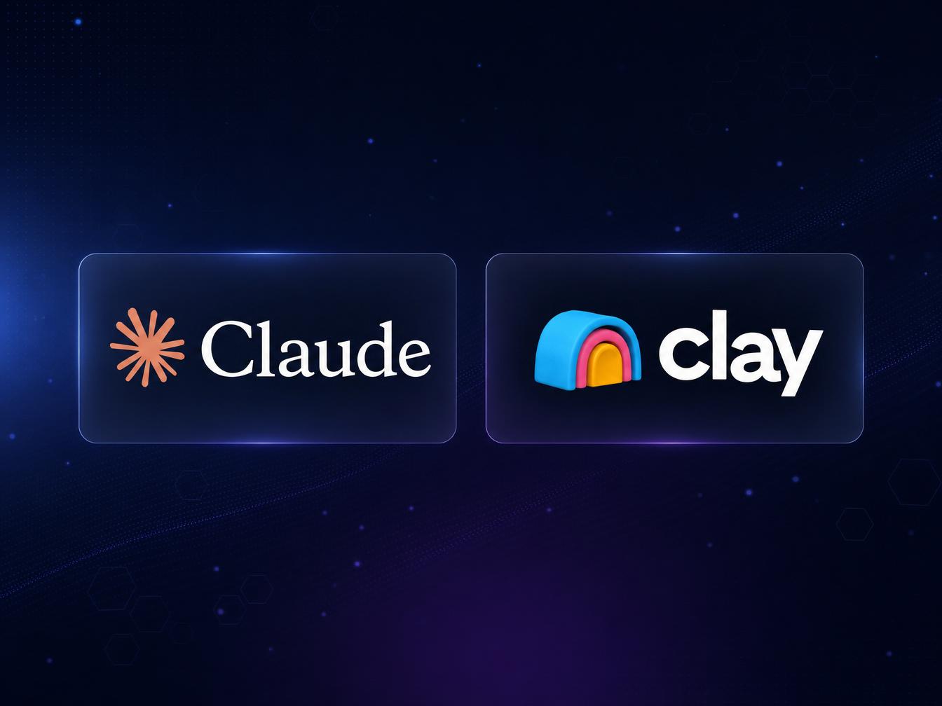 Logos Claude et Clay sur fond bleu sombre