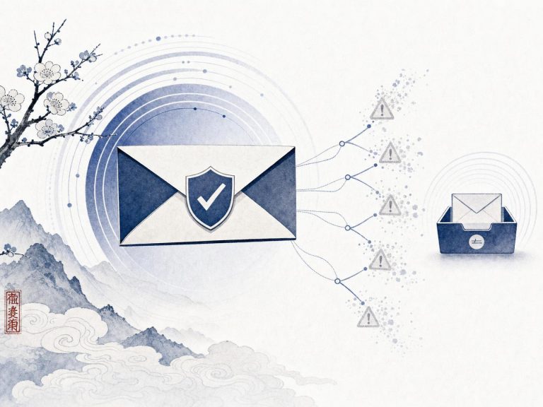 Illustration sécurité email avec bouclier et alertes