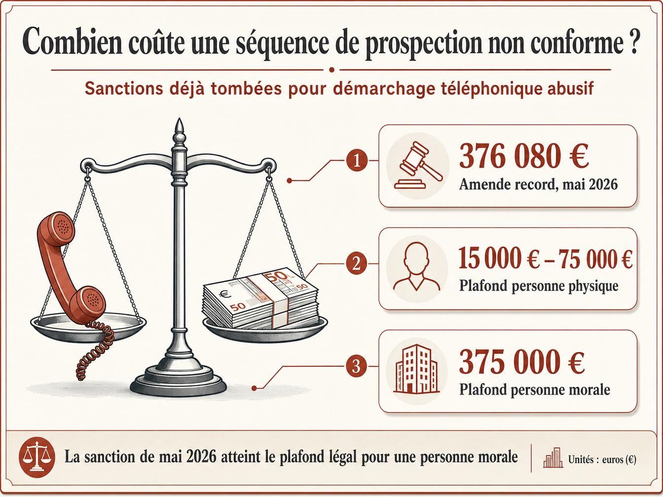 Combien coûte une séquence de prospection non conforme ?